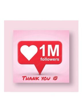 1M Followers 𖦹 Thank YOU ✌︎︎ Smooches ᨎ